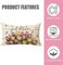 Spring Summer Tulip Flower Lumbar Decorative Rectangle Pillow Cover 12 x 20, Just Bloom Floral Porch Patio Outdoor Pillowcase, Petal Butterfly Seasonal Sofa Couch Cushion Case Home Decor